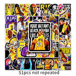 100 Kobe Bryant NBA star Kobe graffiti autocollants batterie d'ordinateur portable voiture voiture guitare étanche autocollants décoratifs A3423