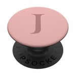 Lettre J Monogramme Nom Initiale J Rose Marron Cadeau pour elle PopSockets PopGrip Adhésif