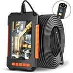 Endoscope Industriel,Caméra d'inspection Endoscope à Deux Têtes,Endoscope Numérique à Double Objectif 1080P HD,écran lcd 4,3 Pouces,étanche IP67,Avec