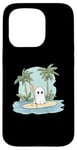 iPhone 15 Pro Funny Ghost Stand Up Paddle Halloween Lake Summer Costume Case