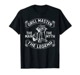 Funny BBQ Smoker Grill Master The Man The Myth Legend T-Shirt