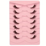 Falska ögonfransar Fluffy Wispy Half Cat Eye Lashes 7 par