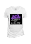 T-Shirt Homme Col V Black Sabbath Vintage Album Cover Master Of Reality Rock