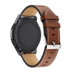 Samsung Galaxy Watch4 Classic 46mm/42mm/Galaxy Watch4 44mm/40mm - Klassiskt läderband 20mm - Brun