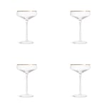 Habitat Gold Rim Set of 4 Champagne Coupe