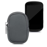 kwmobile Case Compatible with Garmin Edge 530/830 - Protective Zippered Pouch Holder for Bike GPS - Grey