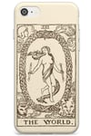 The World Tarot Card Cream Slim Phone Case for iPhone 6 TPU Protective Light Strong Cover with Psychic Astrology Fortune Occult Magic
