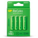 GP ReCyko 4 x AA 2600mAh NiMH -batteri