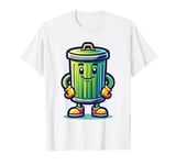 Garbage Trash Can Cartoon Character Design T-Shirt