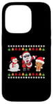 Coque pour iPhone 14 Pro Pull de Noel Christmas Dab Pere Noel Pain D'epice Noel