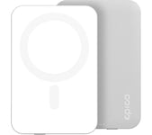 EPICO Aluminium 5000 mAh Portable Magnetic Power Bank - Silver, Silver/Grey