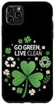 Coque pour iPhone 11 Pro Max Go Green - Live Clean - Trèfle amoureux de la nature