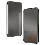 Clear View Case for Samsung Galaxy A14 5G with Mirror Cover Video Stand Silver