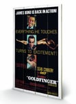 Pyramid International James Bond Goldfinger Excitement, Large Wooden Wall Art