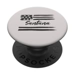 Santana – Nom personnalisé, étoiles et rayures, drapeau des États-Unis PopSockets PopGrip Adhésif