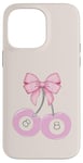 Coque pour iPhone 14 Pro Max Coquette 8 boules rose cerise