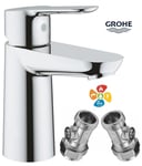 GROHE BauEdge Single Lever Mono Basin Mixer Tap 23330000 inc UK 3/8" ISO VALVE