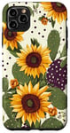 Coque pour iPhone 11 Pro Max Violet Pop Art Pois Western Boho Léopard Tournesols