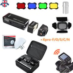 UK  Godox 2.4 TTL 1/8000s AD200 Flash+DB-07 Barn Door+Xpro-F/O/S/C/N trigger kit