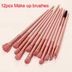 12pcs Make Up Brush Set Eyeshadow Eyeliner Lip Cosmetic Foundati A