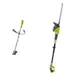 RYOBI - Débroussailleuse 18 Volts One+™ (sans Batterie) - OBC1820B & One + 18 V Opt1845 Pole Taille-Haies sans Fil, Lame de 45 cm (Corps Uniquement), OPT1845, 18V