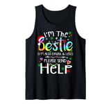 I'm the bestie I'm also drunk and lost Christmas Tie Dye Tank Top