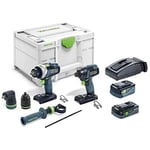 Festool Screwdriver and Drill bit Set TID 18 5,0/4,0-Set TPC 18/4