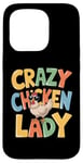 Coque pour iPhone 15 Pro Crazy Chicken Lady Farm Œufs frais Coq Agriculteur de volaille