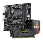 AMD Ryzen 5 5500 Processor + Gigabyte B550M DS3H AC Motherboard + Corsair CMK16GX4M2Z3200C16 16GB DDR4 RAM Combo