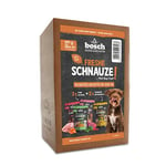 Bosch Freshe Schnauze Lot de 5 boîtes de pâtée pour Chien 250 g - Aliment Complet cuit à la Vapeur - Saveurs : bœuf, Poulet et Dinde - Paquet d'essai - Nourriture Humide pour Chien