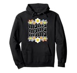 Mama Bear Groovy Retro Mother's Day Gift for Mom Wife Pullover Hoodie