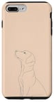 Coque pour iPhone 7 Plus/8 Plus Contour de chien Line Art