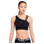 Nike DM0570-010 W NP DF SWSH Asymmetric Bra Sports Bra Women's Black/Particle Grey/White 2XL