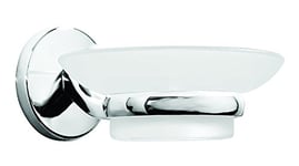 Croydex QM641941 Hampstead Wall Mounted Soap Dish with Zinc Alloy Construction, Chrome