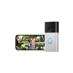 Nouvelle Ring sonnette vidéo sans fil (Battery Video Doorbell) avec vidéo HD en plan moyen | Installation facile (5 min) par soi-même | avec batterie intégrée I Essai Ring Home gratuit 30 j.