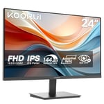 KOORUI E2411K 24 Inch FHD Monitor, Gaming 144Hz, IPS Computer Monitors, 1080P Pc Screen, Adaptive Sync, 5ms, VESA 100x100mm, Eye Care, HDMI, VGA