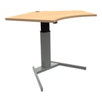 STIER Office Table assis-debout à réglage en hauteur électrique 501-19 138x92 cm, mélaminé hêtre 68-120 cm