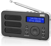 Radio Portable Rechargeable FM Dab RNT - MB225 - Petite Radio Numérique Stéréo Portative Digitale avec Batterie Alarme Poste 40 Présélections et Prise écouteurs (Noir)