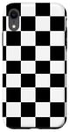 iPhone XR Black and White Checkered Plaid Checkerboard Pattern Case Case