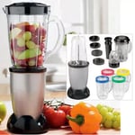 17PC MULTI BLENDER CHOPPER FOOD PROCESSOR JUICER SMOOTHIE MAKER MIXER -1.9L