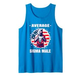 American Sigma Wolf Shirt Average Sigma Male Meme Shirt Tank Top