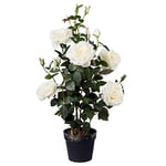 Gasper 3019010-40 Plante Artificielle en Pot en Plastique Blanc Hauteur 68 cm