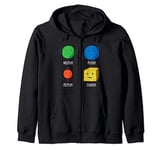 Funny Neutron Protone Electronic Crouton Science Zip Hoodie