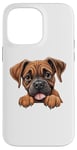 Coque pour iPhone 14 Pro Max Boxer mignon pour homme et femme