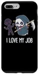 Coque pour iPhone 7 Plus/8 Plus Kawaii Grim Reaper I Love My Job Cute Pastel Goth Halloween