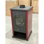 Poêle à bois Prometey Mini Eco Rouge - 6.3 kw