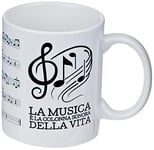 Mopec G297.5 Mug en céramique La Musique est la colonne Sonora