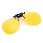 Clip-on Aviator Solglasögon Pilotglasögon Gul Night Vision gul