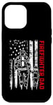 iPhone 12 Pro Max Father And Son Firefighter Dad USA American Flag Fathers Day Case