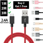 Micro Usb Fast Charge Braided Cable 1m 2m 3m Data Charging Charger For Samsung